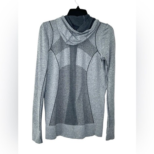 Zella Hooded Full-Zip Athletic Jacket Women's Sz S Gray Running Track Activewear - Picture 2 of 7