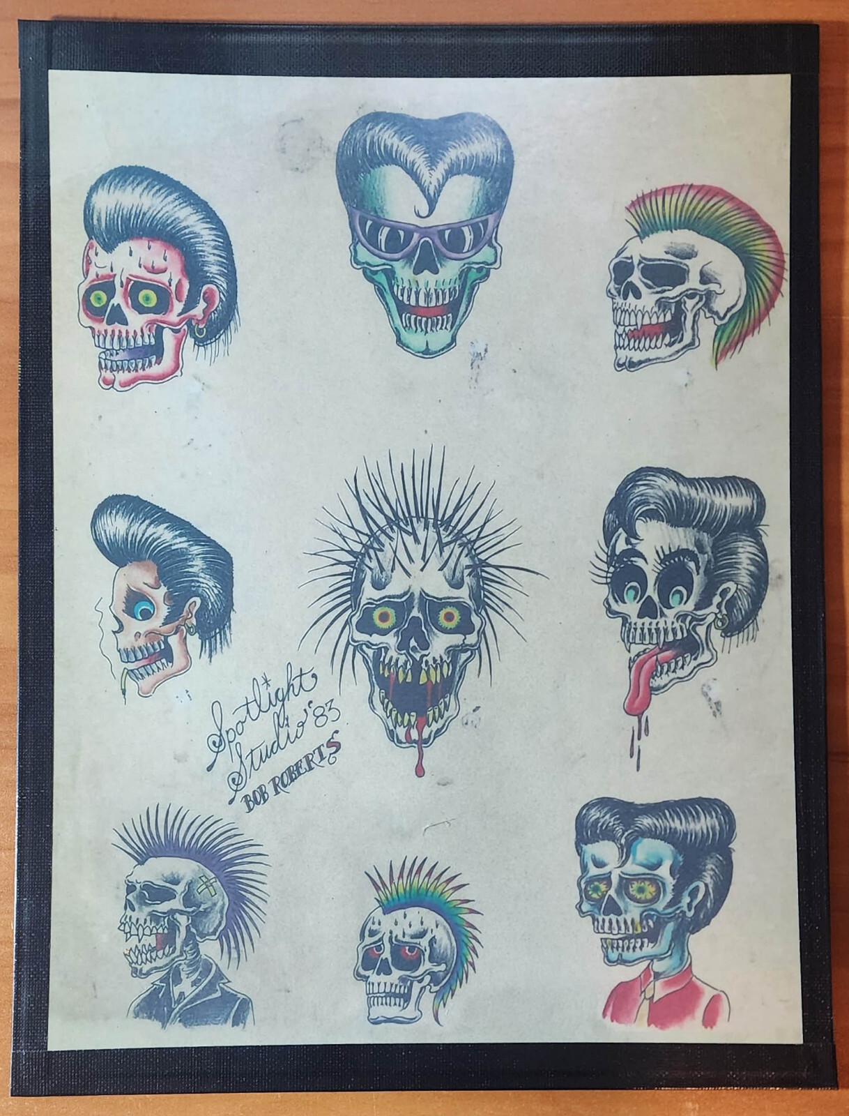 1983 Bob Roberts Spotlight Traditional Vintage Style Tattoo Flash Sheet
