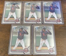 Carlos Aguiar 2022 Bowman Prospects Chrome 1st Bowman #BCP-1 Twins Lot (5)