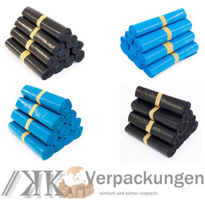 WOW NEU 120L 240L Müllsäcke  Blau Schwarz Abfallbeutel Mülltüten