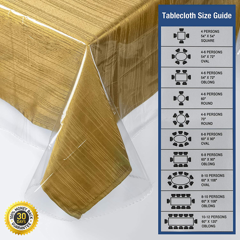 Clear Plastic Table Cover Protector 100 Waterproof Table Protector