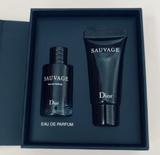 Dior SAUVAGE 2 Piece Box Eau de Parfum Mini 0.34 fl oz Shower Gel 0.67 fl oz