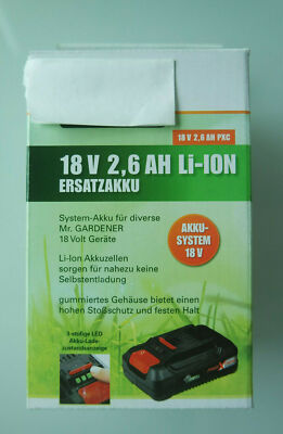 Akku Power-X-Change 18V  / 2,6 Ah  LI-ION By Einhell  , Mr.Gardener