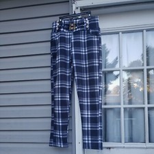 Women Plaid Winter black Pants Warm Fleece Lined Stretch Thermal Dressy leggings