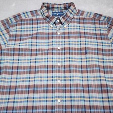 Vintage Ralph Lauren Shirt Mens XXL Big Multicolor Plaid Button Down Classic Fit