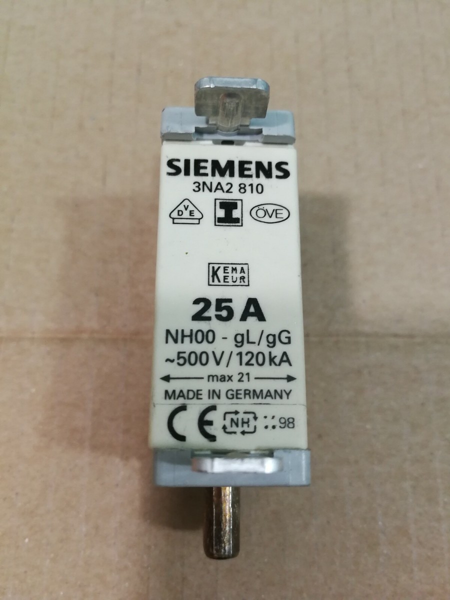 Siemens 3NA3832 Fusible NH Taille Du Fusible = 00 125 A 500 V/AC, 250 V/AC 3 Pc(s) - Electronic France
