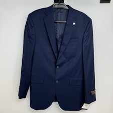 NWT Cremieux Collection LORO PIANA Super 130  s Sport Coat 41L Blue Wool New