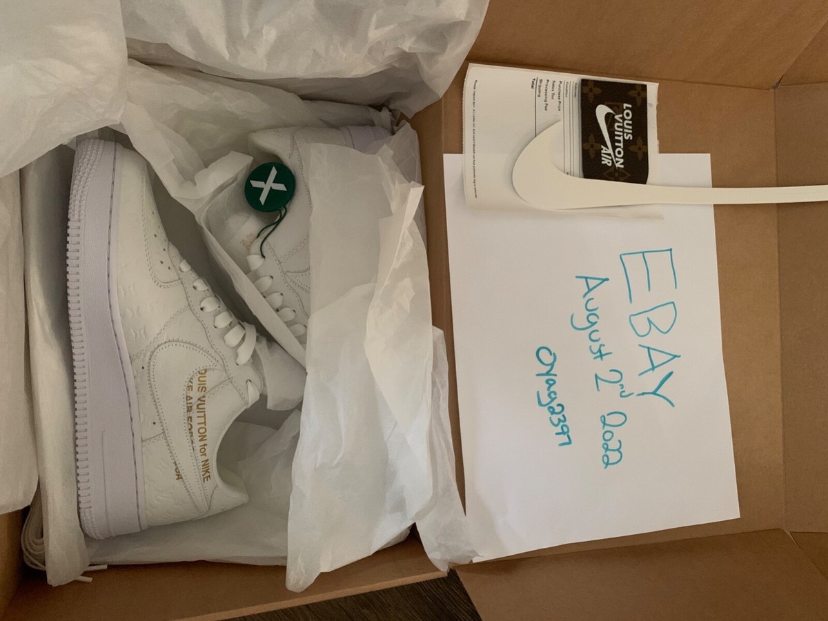 Louis Vuitton Air Force 1 low White sz 7 | eBay
