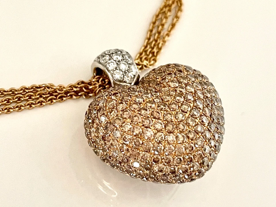 WEMPE by KIM ANHÄNGER mit 5,20ct. BRILLANTEN  750/18 KARAT ROSÉGOLD & 585 KETTE - Bild 2 von 4