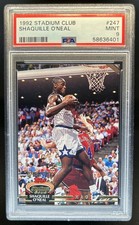 1992-93 Topps Stadium Club Shaquille O'Neal RC #247 Magic PSA 9 Rookie
