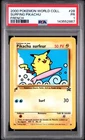 2000 POKEMON PIKACHU WORLD COLLECTION FRENCH #28 SURFING PIKACHU PSA 1