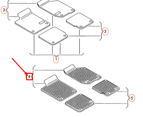 AUDI TTRS TT FV MK3 Front Floor Mat Set LHD 8S0061221A041 NEW GENUINE - Picture 4 of 5
