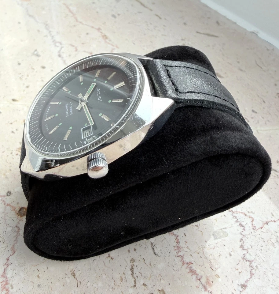 Eine Poljot Uhr "Aeroflot", selten, Edelstahl, Automatik, UdSSR - Bild 3 von 4