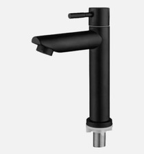 Stainless Steel Kitchen Sink Faucet Basin Cold Water Flick Tap Single Lever