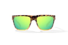 BAJIO Caballo XL Fit Sunglasses - Green Mirror PC Lens/ Brown Turtle Gloss Frame