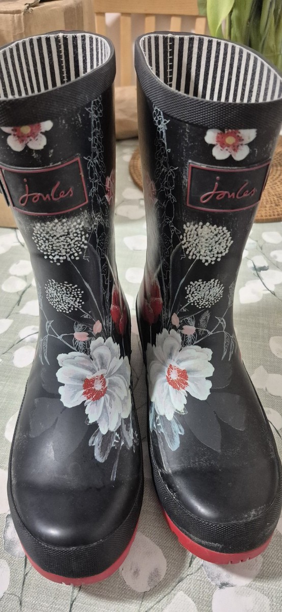 Floral Tom Joules Welly Print Joules 212646 Molly Welly Navy Red