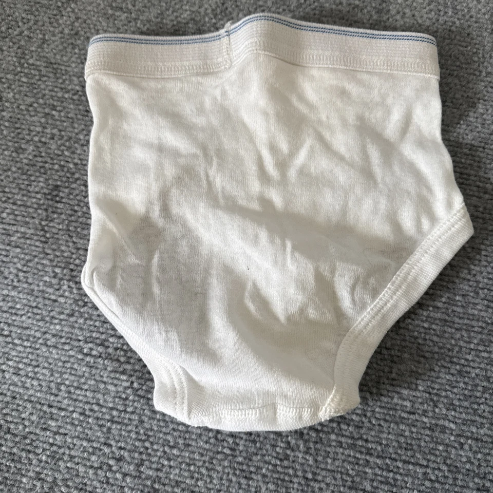 Fruit Of The Loom для мальчиков бриф размер 4 двойные синие полоски винтажный 80-х Kmart новый с Ярлыками - Изображение 4 из 4