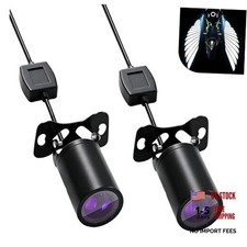 Motorcycle Projector Lights Angel Wing Led Underglow Kit Night 2 Pcs White
