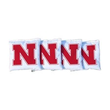 Cornhole Bags Nebraska Cornhuskers White ACA Regulation Durable Duck Cloth