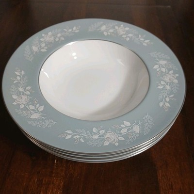 Royal Worcester Bridal Rose Soup Bowls Rimmed Lot Of 4 - Z2738
