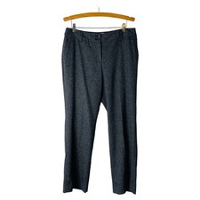 Liz Claiborne grey white speckle herringbone preppy academia Jackie pants 12