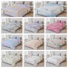 3D Floral Leaves Watercolor Colorful Quilt Cover Duvet Cover Comforter set