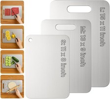 Titanium Cutting Board Set of 3 2025 New Upgrade 100% Pure Titanium Cutting