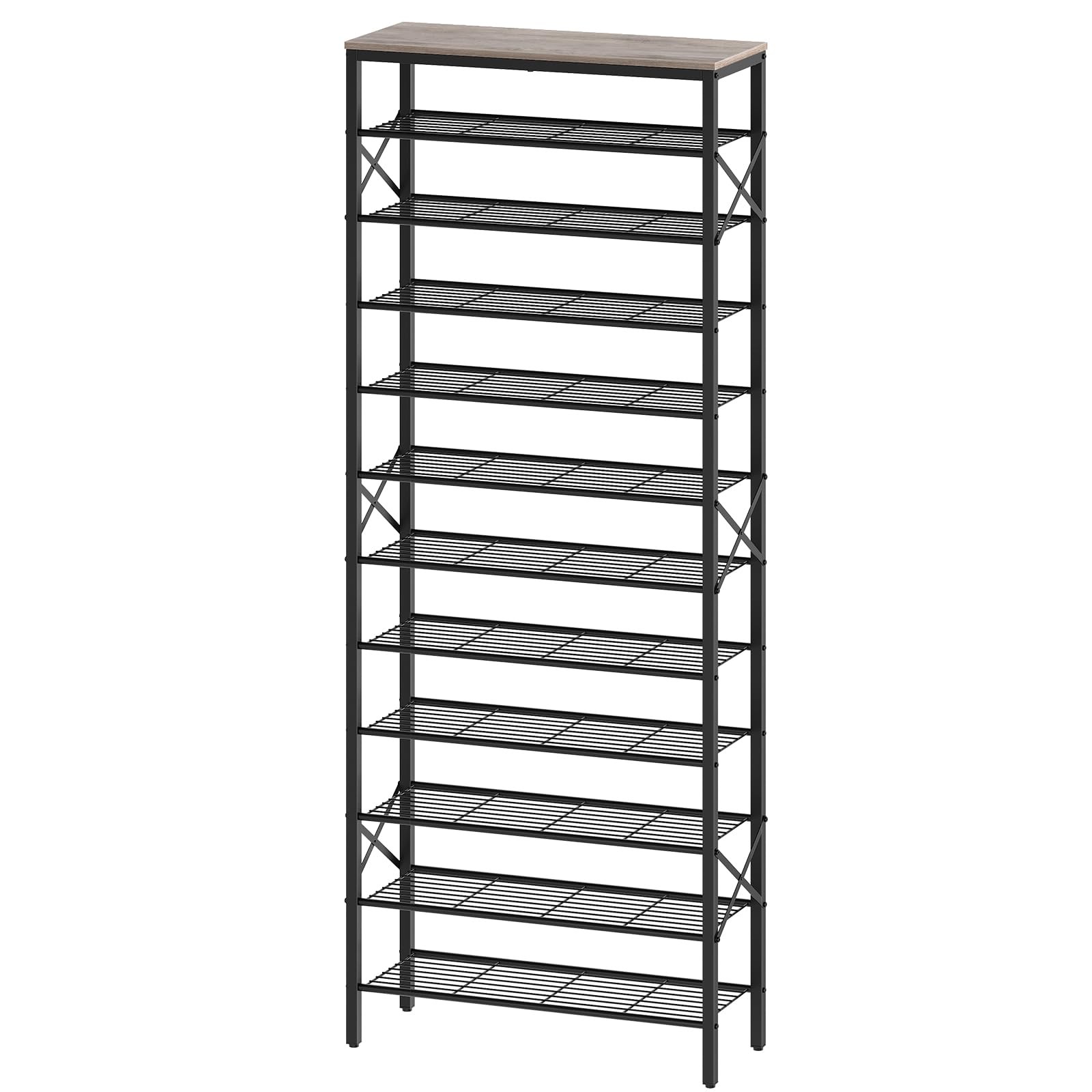 12 Tier Shoe Rack, Large Capacity Shoe Storage Organizer Holds 48 Pairs, Stur...