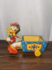 Vintage Fisher Price Disney Donald Duck Cart 1954 No. 605 Rarity 3