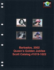 $5.65 Scott Value - 2002 BARBADOS Queen Photos Golden Jubilee 50th CV MNH NH UMM