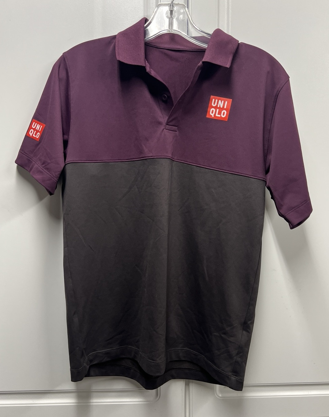 UNIQLO x Kei Nishikori 2018 Polo Tennis Purple Shirt Djokovic Roger - XS Read