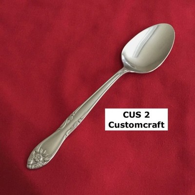 Customcraft CUS-2 Teaspoon Floral Tip 5 7/8'' Stainless Steel Flatware
