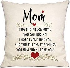 Gift from Daughter Son Hug Throw Pillow Cover I Love You Reminder Gift for Mom