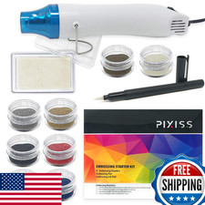 Embossing Kit with Heat Tool Bundle, Embossing Powders, Complete Embossing Start