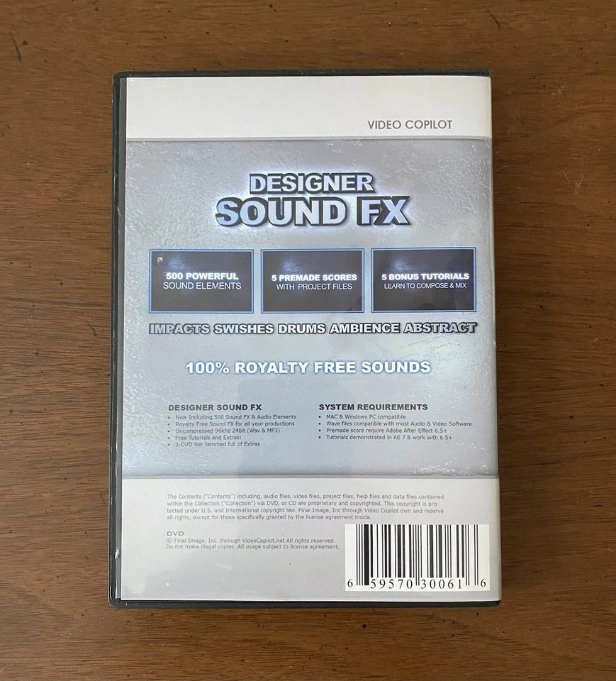 Designer Sound FX - Movie Trailer Sound FX & Elements - Video Copilot - DVD - Image 2 of 3