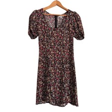 Reformation Georgica Mini Dress Puff Sleeve Ditsy Floral Cottagecore Calendula