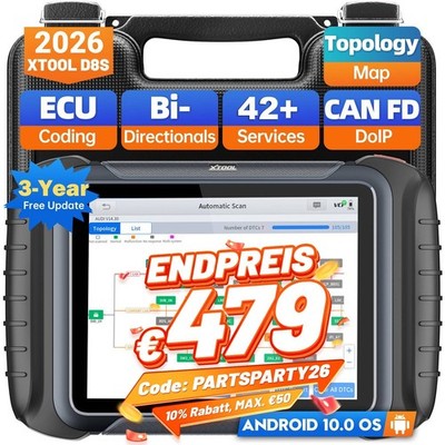 XTOOL D8S Bidirektionales Diagnosegerät   ECU-Codierung, Schlüsselprogrammierung