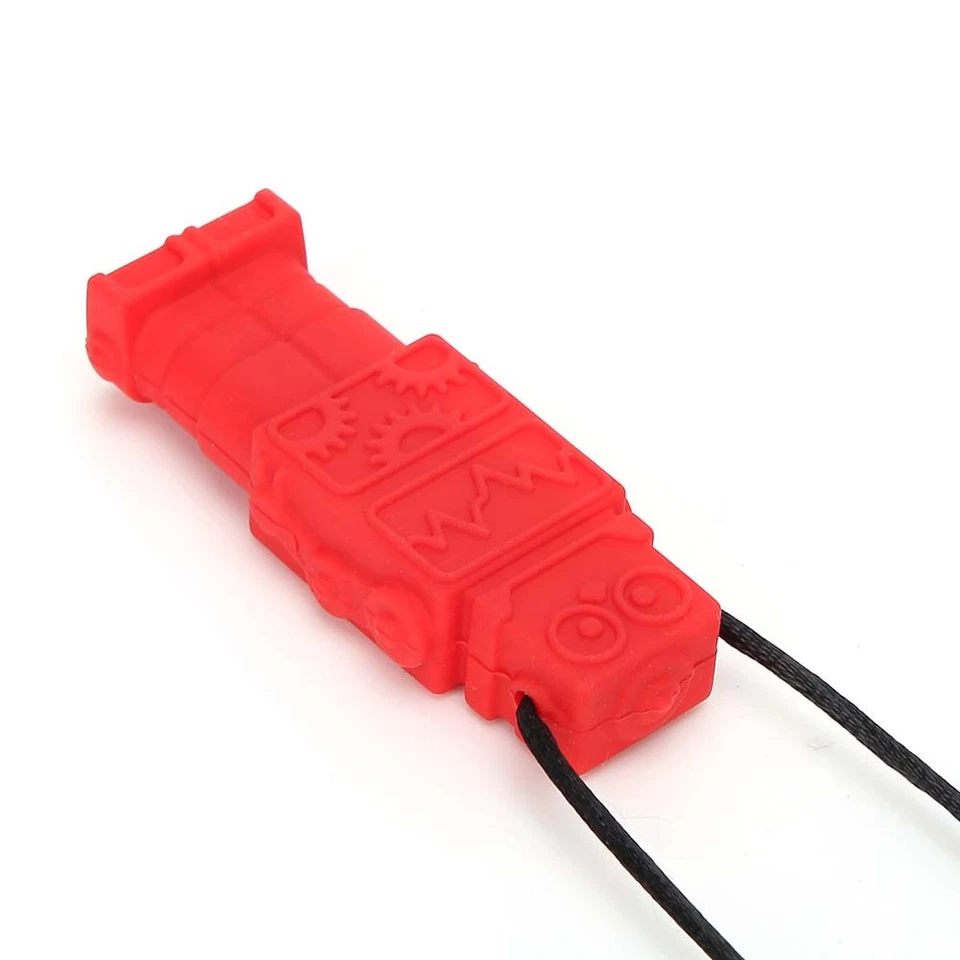 Silicone Robot Shape Teether Baby Chewing Pendant Necklace Teething Stick - Image 4 of 4