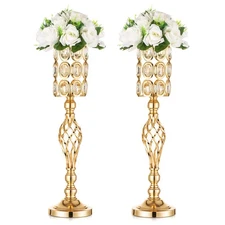Inweder Silver Flower Vases for Centerpieces: 2 Pcs 23.6" Tall Vases for Cent...