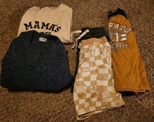 Boys Summer Clothing Lot Size 4t/5t Graphic Sweatshirt Cardigan Shorts