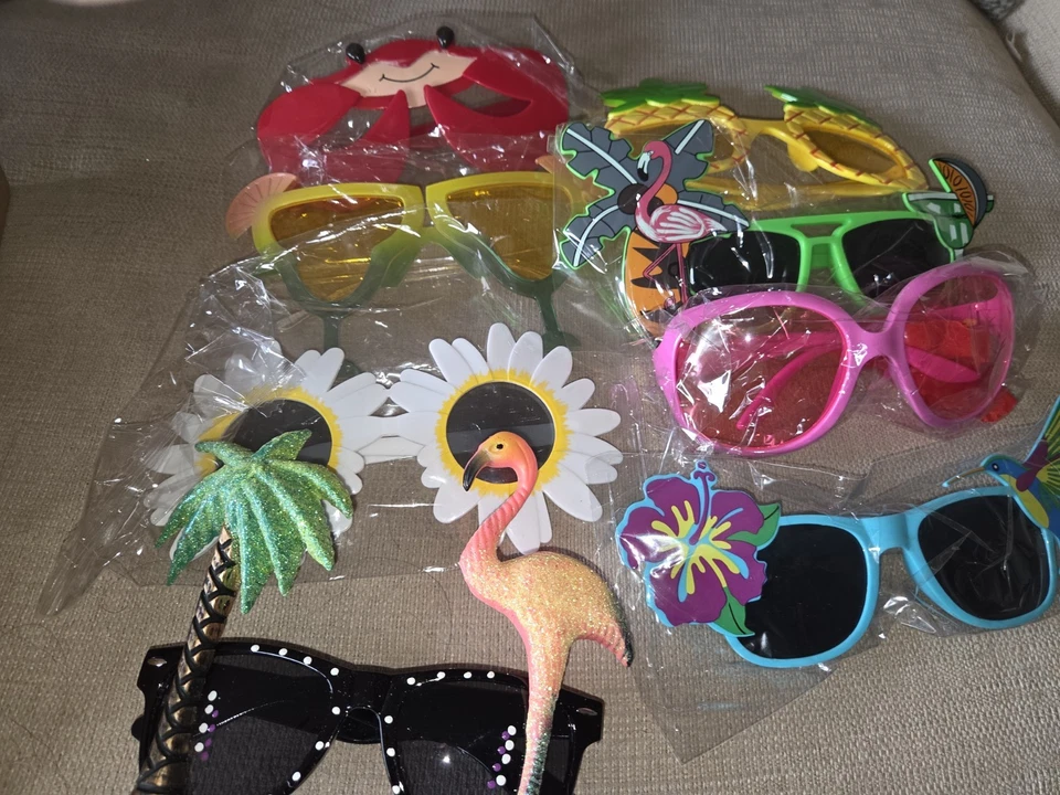 Nuevas gafas de sol divertidas de fiesta novedad ¡16 pares! Suministros de fiesta divertidos para adultos y niños Foto 2 de 4
