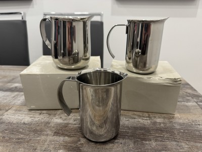 3x Meber INOX 18/10 Milchaufschäumer, Michkännchen, Edelstahl Gastronomie