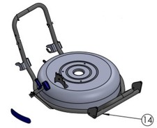 Scocca piatto nudo chassis per rasaerba tosaerba GRIN HM53A