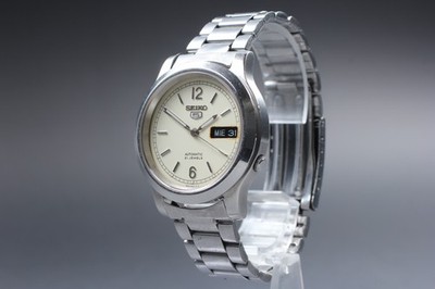Near Mint] Seiko 5 7S26-0480 Green Dial Day/Date Automatic Men's Watch JAPAN