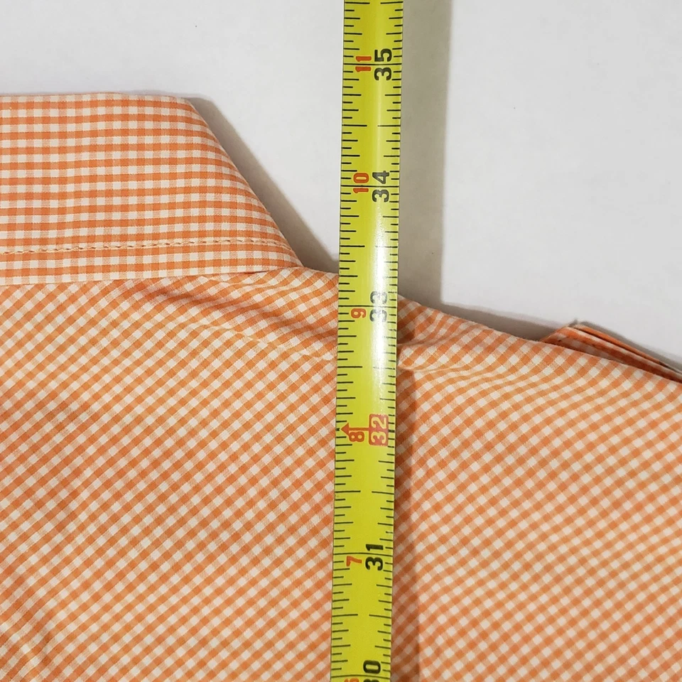 Cavi Orange Striped Short Sleeve Button-Up Shirt Mens XXXL 3XL - Image 4 of 4