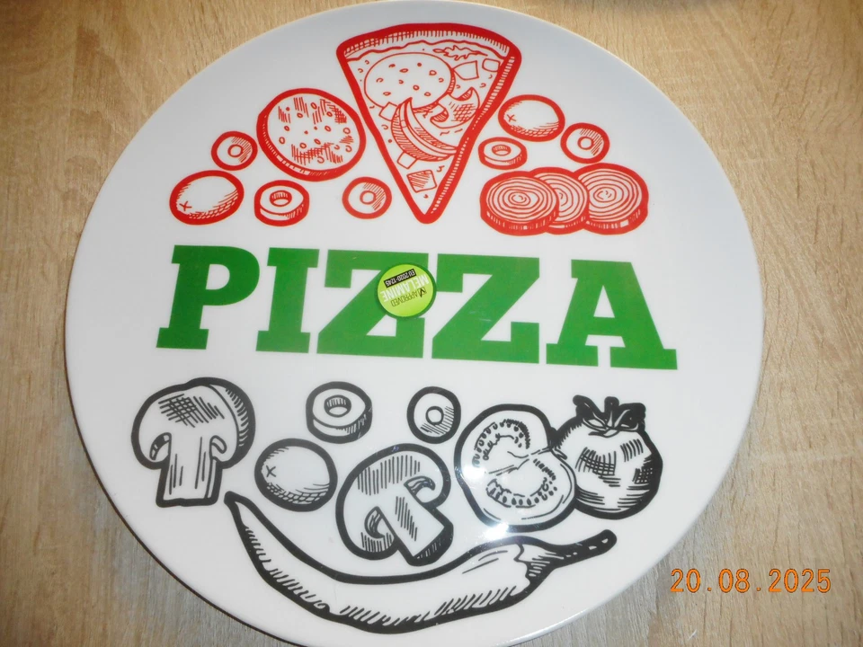 Pizzateller Italiano Gericht Pizza Melamin 33 x H 2 cm Weiß Variante 1 - Bild 2 von 4