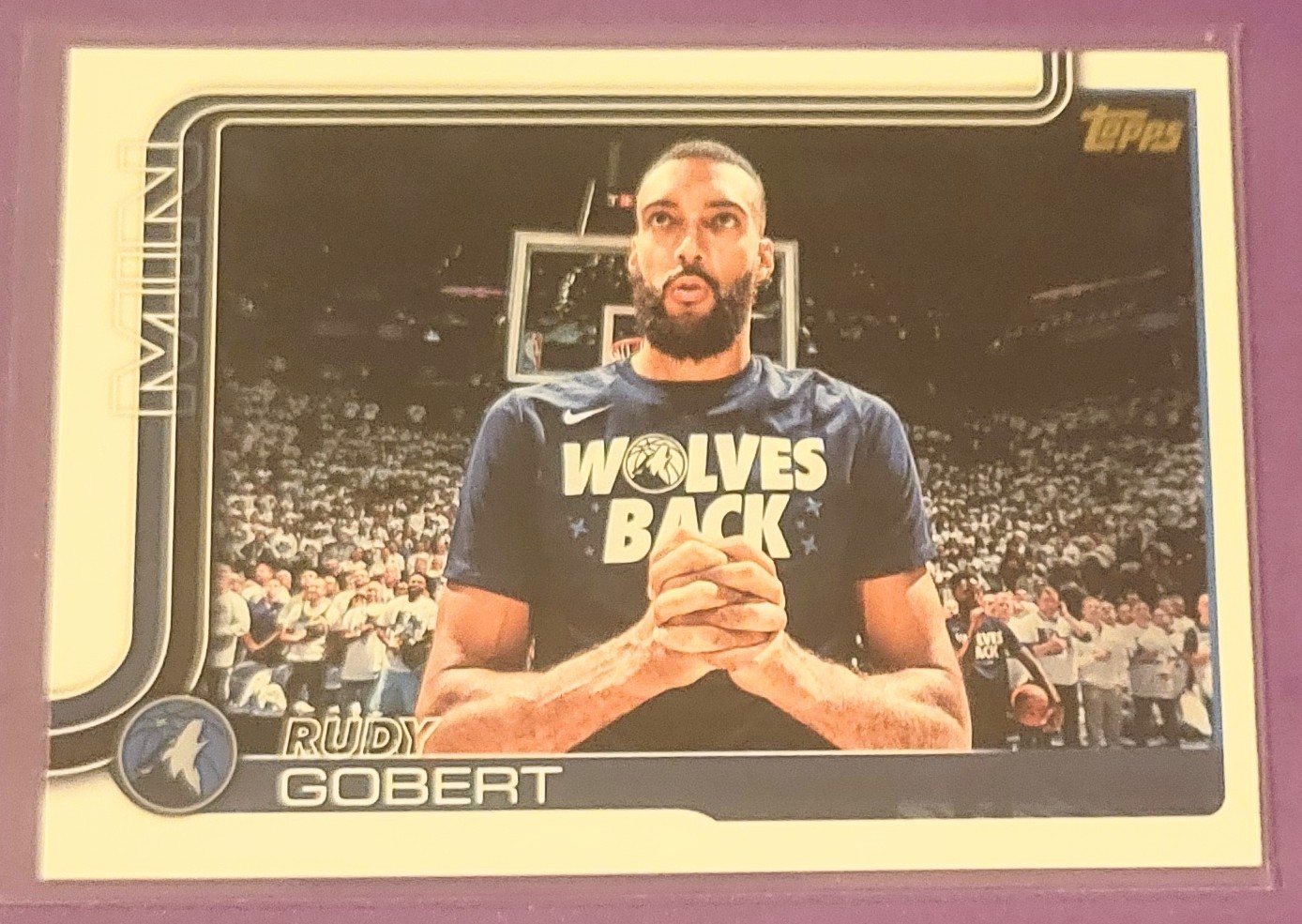 2025 Topps Rudy Gobert Variation #111 Golden Mirror Variation SSP Timberwolves