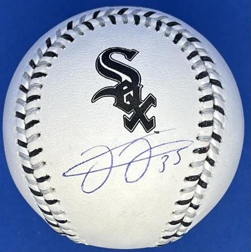 Frank Thomas Signed Autograph White Sox Team Stitch Logo MLB Baseball w/ Beckett