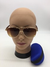 Cartier Gold/Brown Aviator Frame Designer Sunglasses Brown Lens