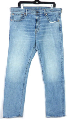 American Eagle FLEX Stretch Medium Wash Original Straight Jeans Men's 36 X 32